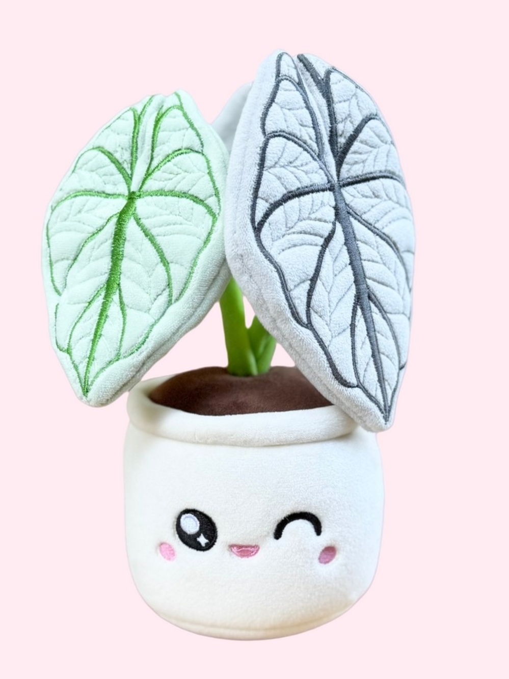ISO Alocasia Silver Dragon Plushie – 10″ Tropical Houseplant Plush.